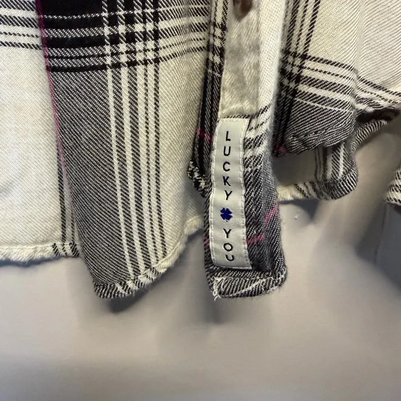 Lucky Brand Black and Pink Checkered Shirt - Picture 4 of 6